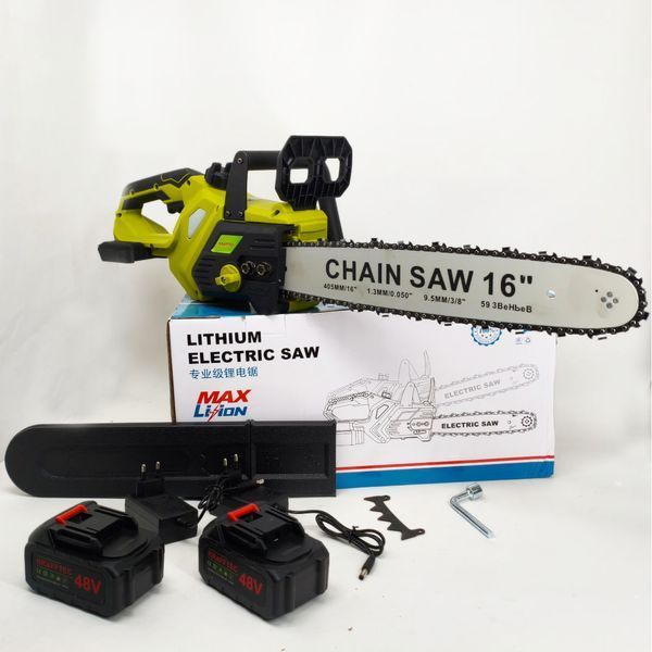 Акумуляторна ланцюгова пилка Chain Saw 16&Prime;, 36V, зарядне+ 2 акумулятори, Потужна садова пилка ws12986 фото