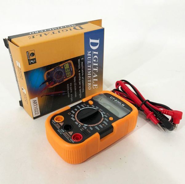 Мультиметр DT-830 LN з підсвічуванням та звуком ABaTap до 750 В Помаранчевий, тестер для вимірювання напруги ws96482 фото