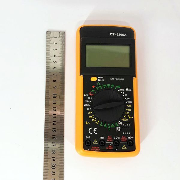 Мультиметр цифровий тестер Digital Multimeter DT9205A зі звуком, для автомобіля, гарний мультиметр ws38367 фото