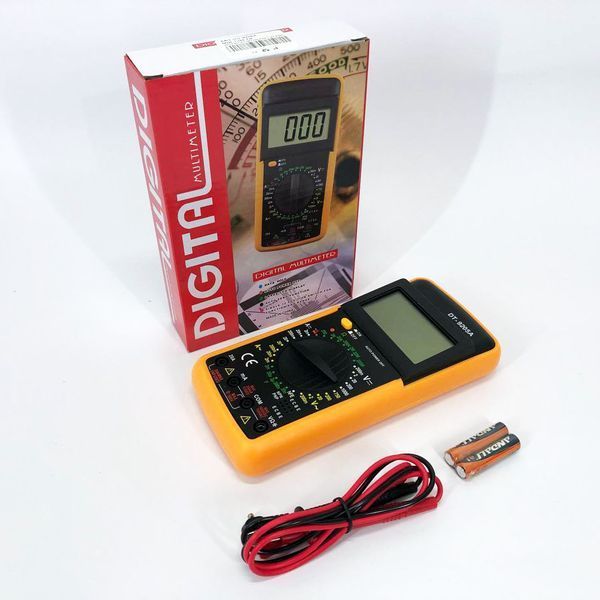 Мультиметр цифровий тестер Digital Multimeter DT9205A зі звуком, для автомобіля, гарний мультиметр ws38367 фото