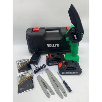 Акумуляторна міні пила VOLLYX 2in1 з двома акумуляторами та двома шинами ws92381 фото