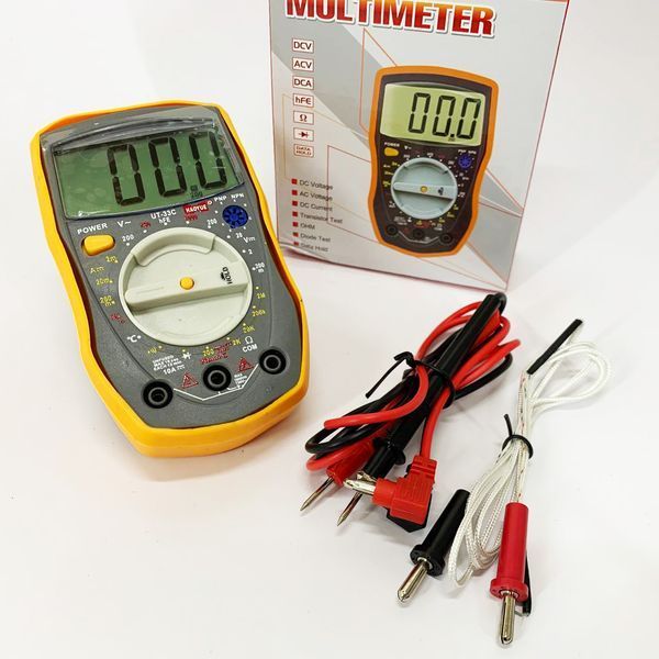 Мультиметр HAOYUE DT-33C Вимірювання: V (AC/DC), A (AC/DC), &Omega;, hFE, дзвінки. Data Hold, тест діодів ws24543 фото