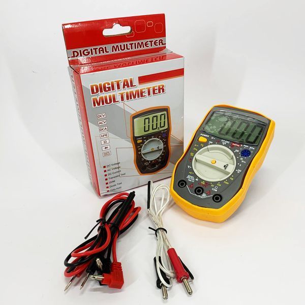 Мультиметр HAOYUE DT-33C Вимірювання: V (AC/DC), A (AC/DC), &Omega;, hFE, дзвінки. Data Hold, тест діодів ws24543 фото