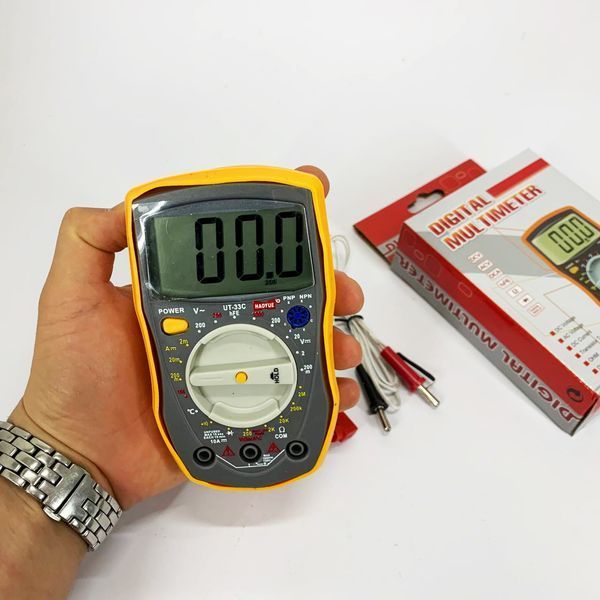 Мультиметр HAOYUE DT-33C Вимірювання: V (AC/DC), A (AC/DC), &Omega;, hFE, дзвінки. Data Hold, тест діодів ws24543 фото